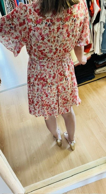 Robe à imprimé floral rose April