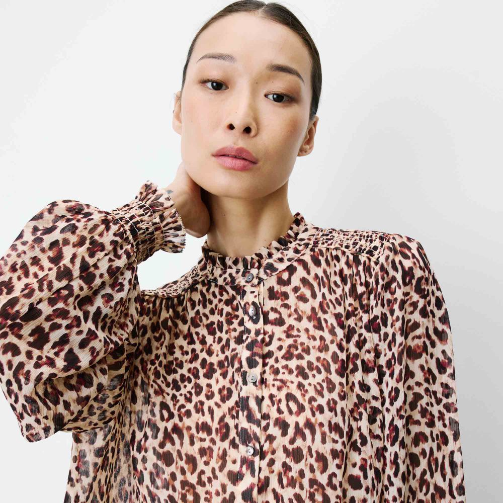 Blouse fluide ample à imprimé leo Almira