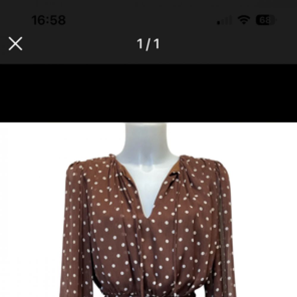 Robe à pois chocolat Agathe