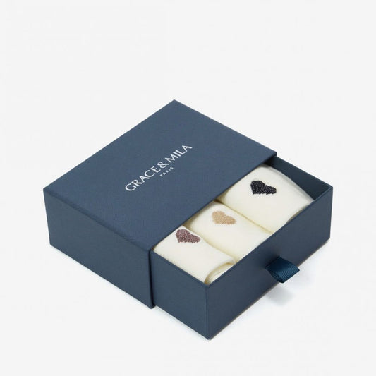 Chaussettes cœurs en lurex multico Asteria