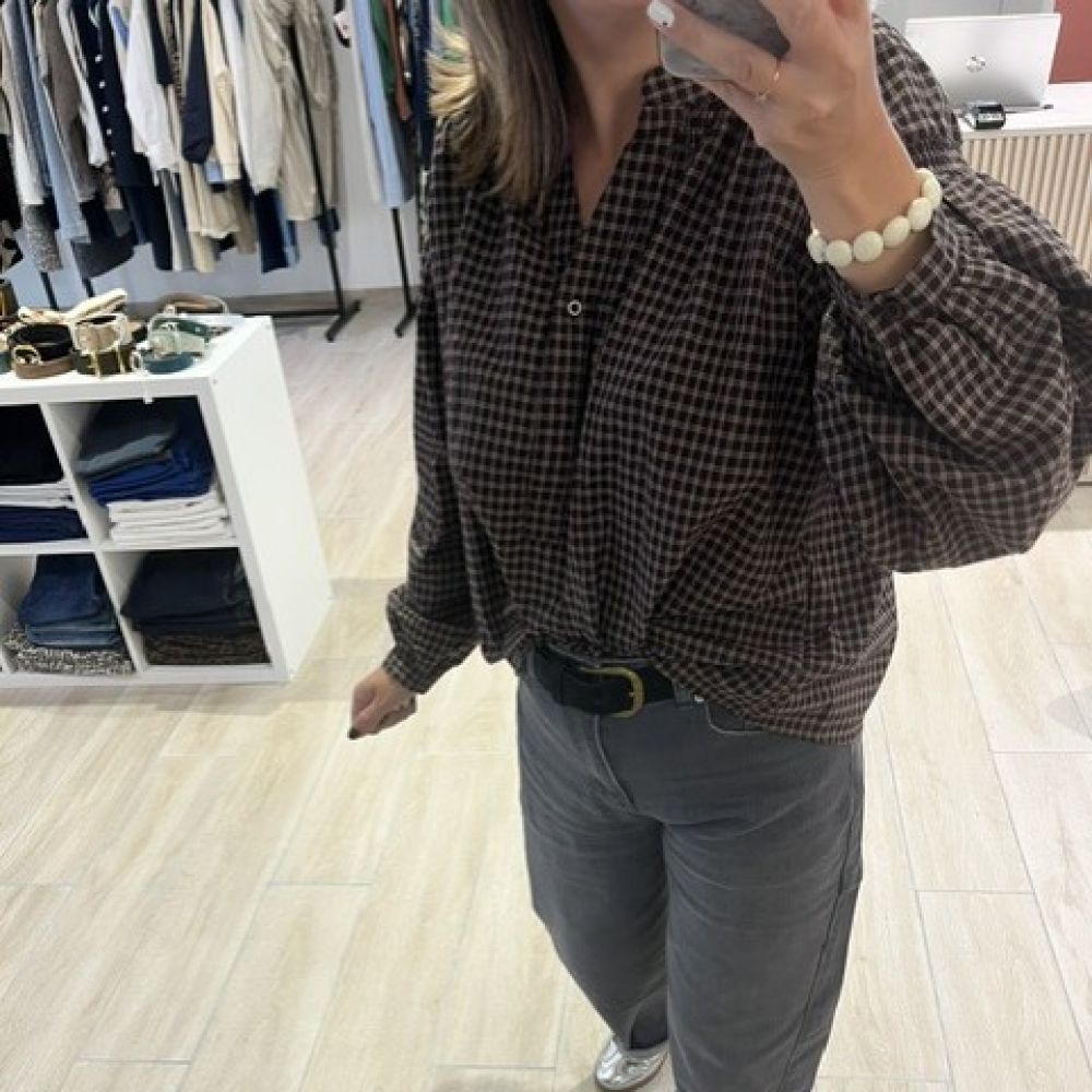 Blouse à carreaux