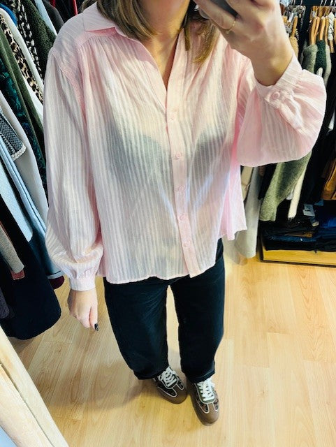 Chemise oversize rose Vibes