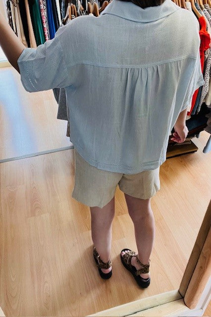 Short droit à plis sable Vite