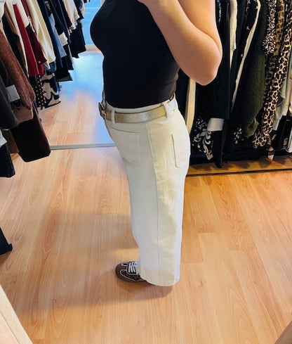 Jean loose 7/8e écru Joe