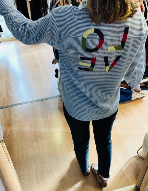 Chemise rayée LOVE