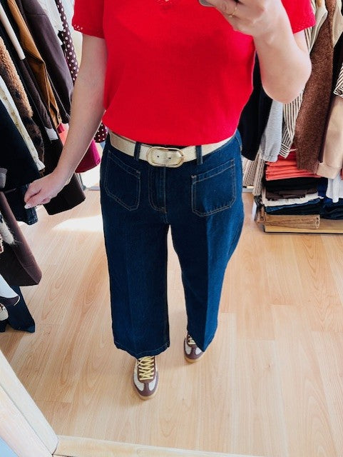 Jean loose 7/8e darkblue Joe