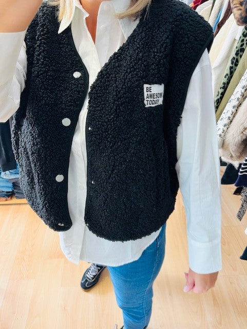 Gilet sans manches noir Arthur