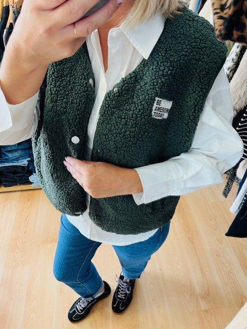 Gilet sans manches kaki Arthur