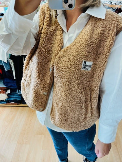 Gilet sans manches camel Arthur