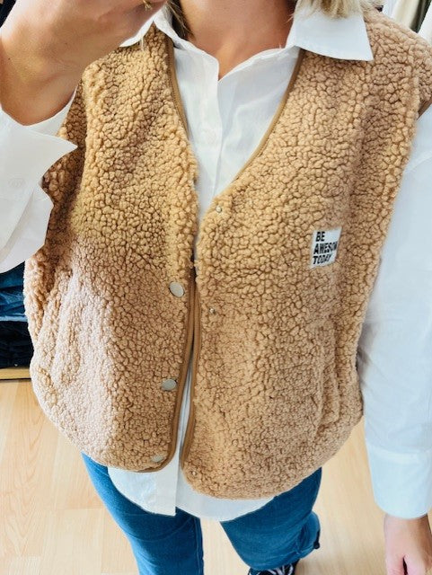 Gilet sans manches camel Arthur