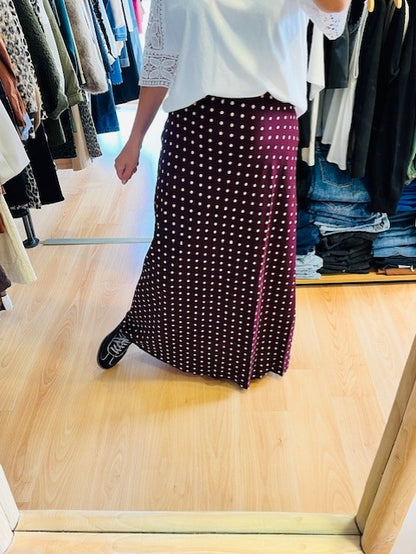 Jupe à pois bordeaux Elsa