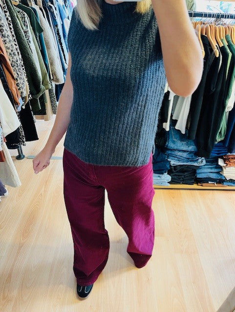 Jeans bordeaux Célestin