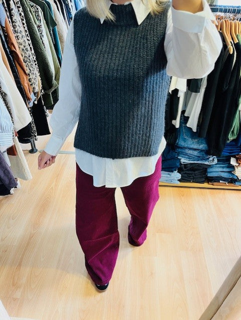 Jeans bordeaux Célestin