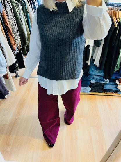 Jeans bordeaux Célestin