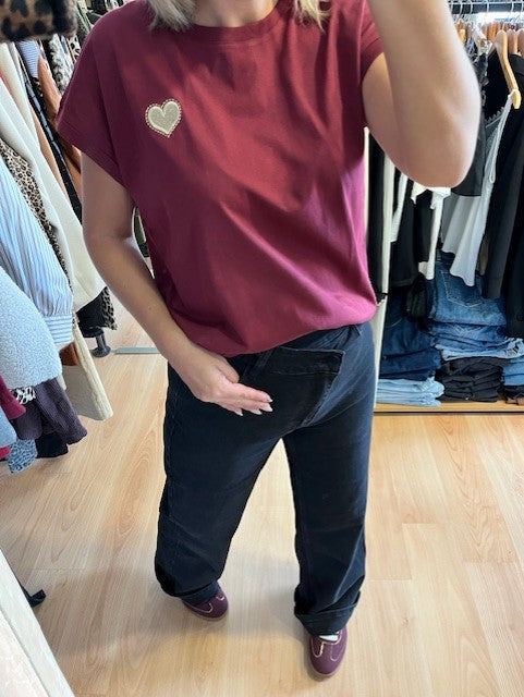 T-shirt bordeaux Tiago