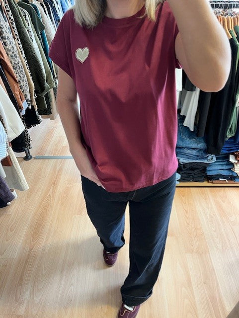 T-shirt bordeaux Tiago