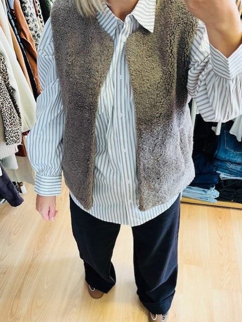 Veste sans manches taupe Sinatra