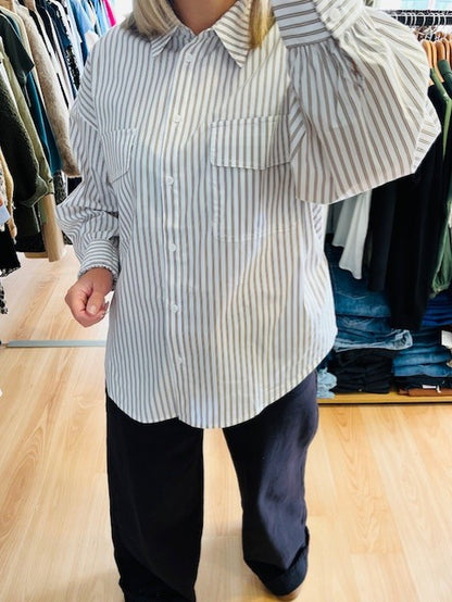 Chemise à manches longues à rayures Sorbet