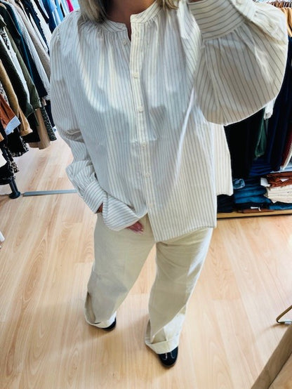 Blouse à rayures écru Sissi