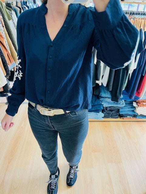 Blouse bleu marine Apolline