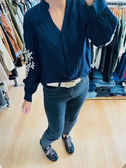 Blouse bleu marine Apolline