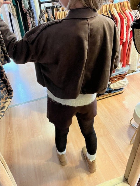 Blouson oversize marron Albane