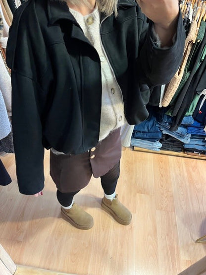 Blouson oversize noir Albane