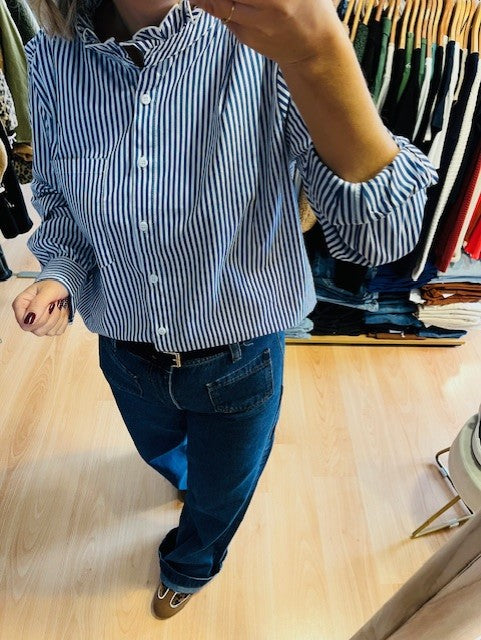 Chemise à rayures bleues Imane