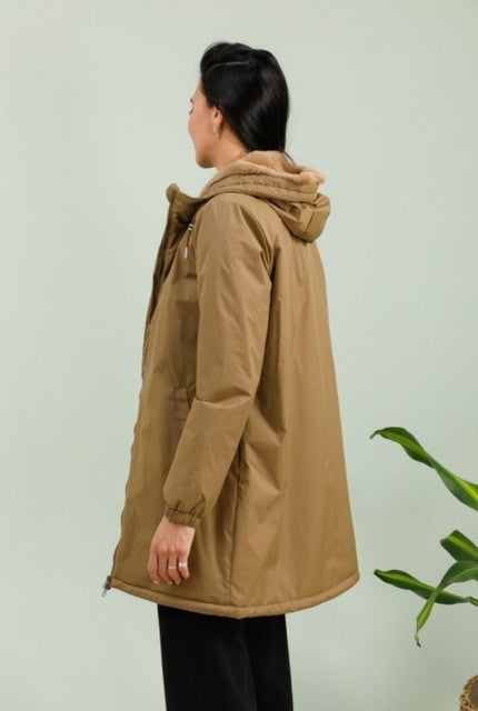 Manteau fourré camel Gabin