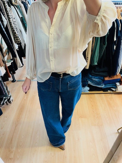 Blouse pailletée vanille Tarzy