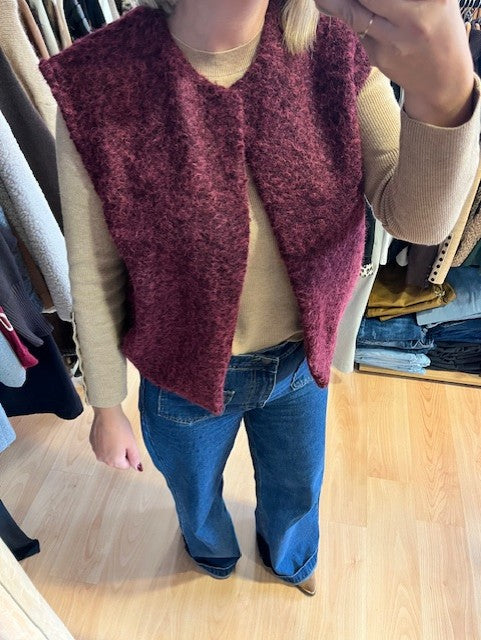 Gilet sans manches bordeaux Eddy
