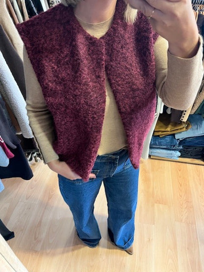 Gilet sans manches bordeaux Eddy