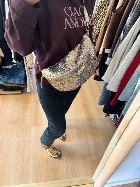 Sac banane à sequins or Calista