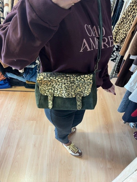 Sac bandoulière kaki Elio