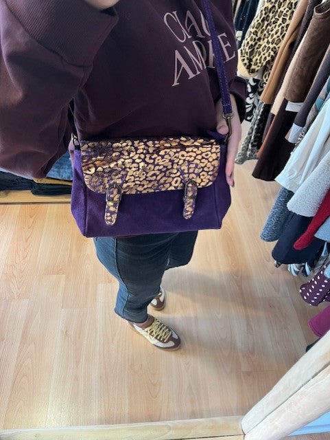 Sac bandoulière violet Elio