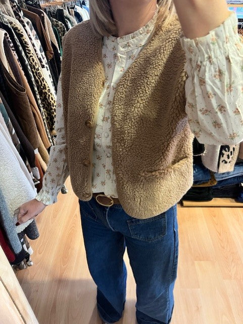 Gilet sans manche camel Eli