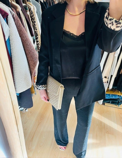 Pantalon en lurex noir Truth