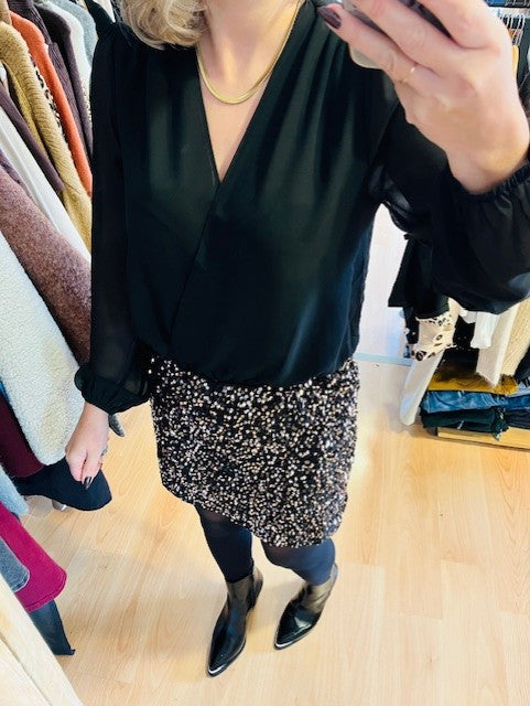 Robe à sequins or Elina