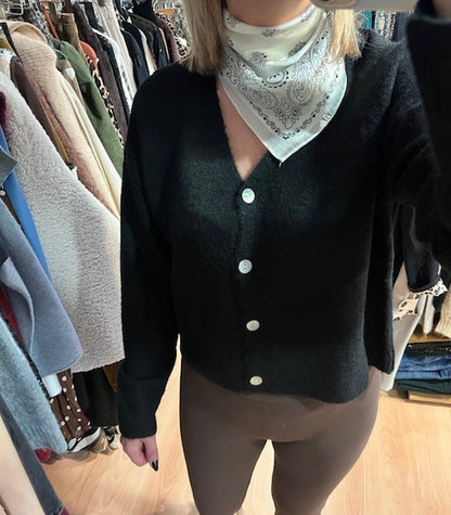 Gilet noir Alby avec son foulard bandana inclus