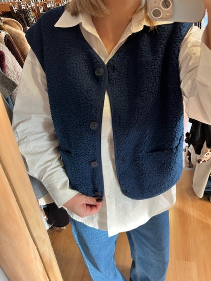 Gilet sans manches bleu marine Eli