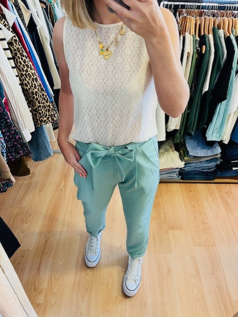 Pantalon vert d'eau Joy