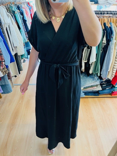 Robe longue noire Papillon