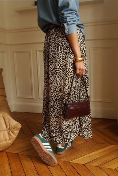 Jupe imprimée léopard Imane